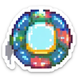 Make the object more realistic in pixel art style while keeping it playful and abstract. Add realistic hair texture and shading, and include more anatomical details but still maintain a cartoonish look. No explicit nudity. sticker