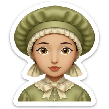 Silk Bonnet emoji olive skin modern clothes  sticker