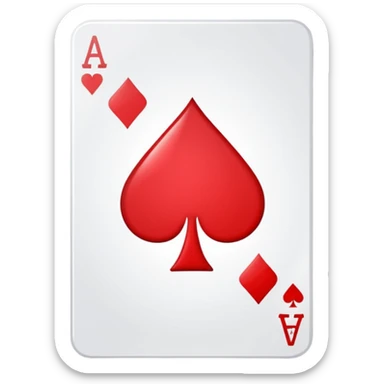A playing card red ace  sticker