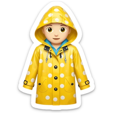 polka dot raincoat sticker