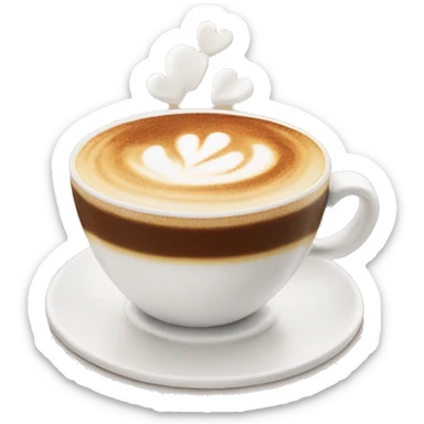 Cappuccino with rosetta  sticker