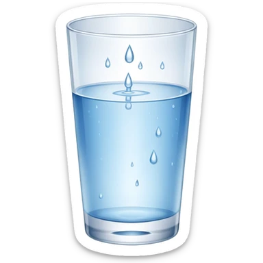 glass of water sticker