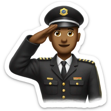 Man saluting  sticker