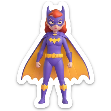 Batgirl superhero sticker