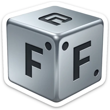 cube with F11# letters on it sticker