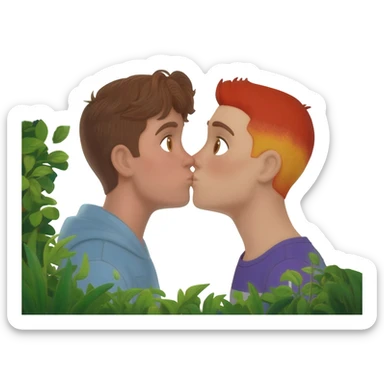 A cute super secret love story that society will never accept with green asthetic sticker