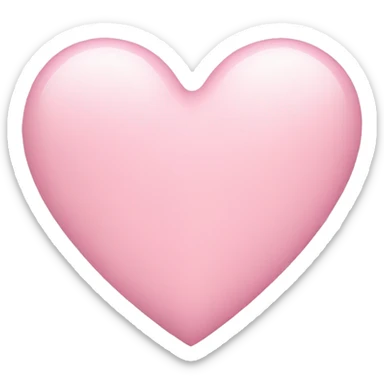 light pink heart  sticker