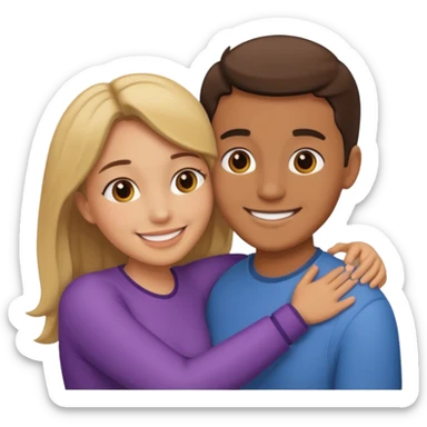 Couple hugs  sticker