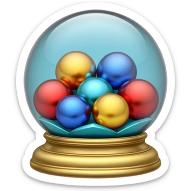 old Ornaments in a glass  showcase sticker