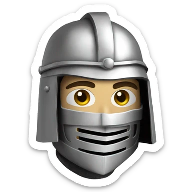 king baldwin IV in silver full face mask up sticker