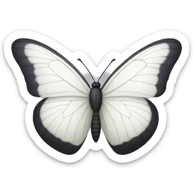 White butterfly sticker