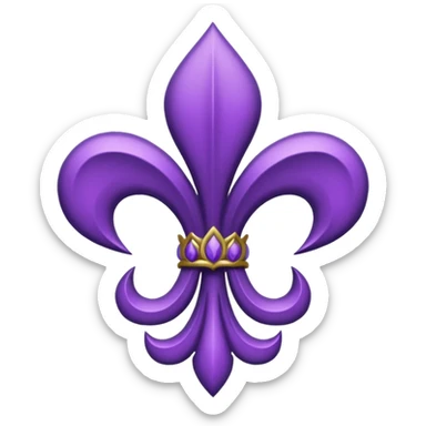 fleur-de-lis purple sticker