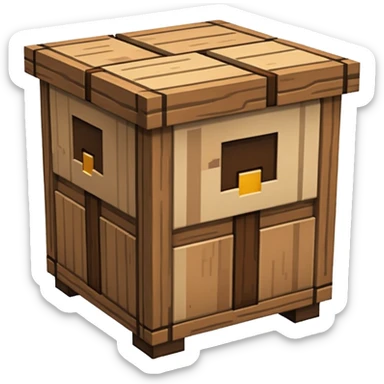 Minecraft crafting table sticker