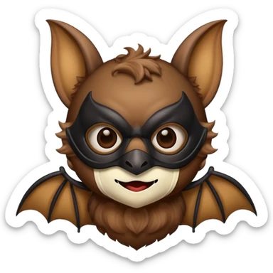 cute bat with mask sticker