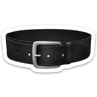 Black leather belt sticker
