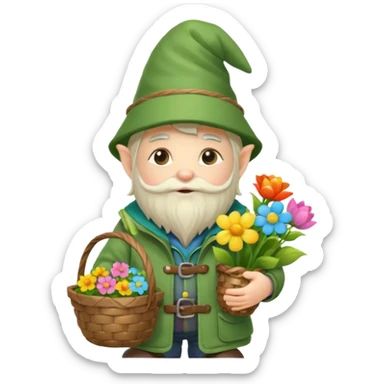 Spring gnome sticker