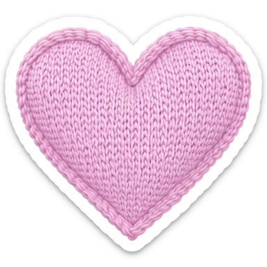 Pastel knit heart sticker