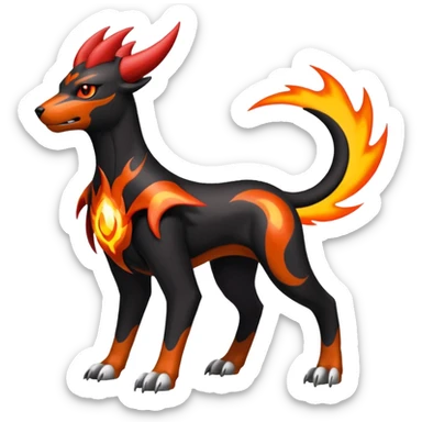 Houndoom-Houndour-Genesect-Pokémon-Fakémon-hybrid-creature sticker