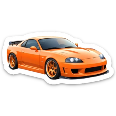 Car drifting in sunset  sticker