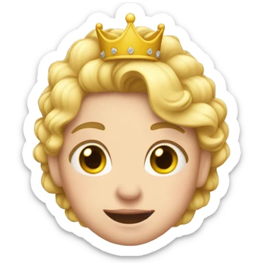 This emoji 💁🏼‍♀️ With a crown on the head  sticker