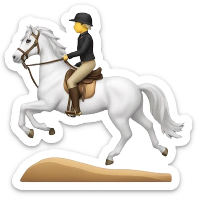 horse riding a horse sticker