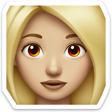 red eyes girl blonde hair  sticker