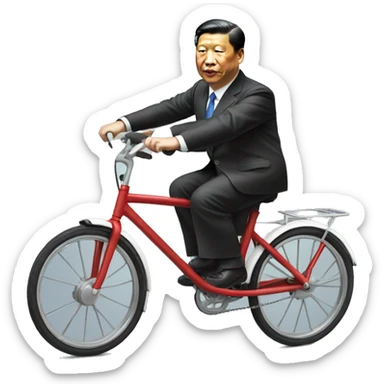 Xi Jinping riding a bike sticker