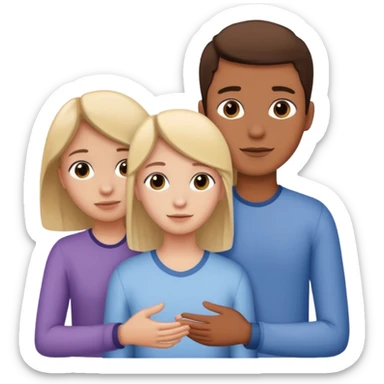 teenager saying goodbye to two adults symbolizing leaving home sticker