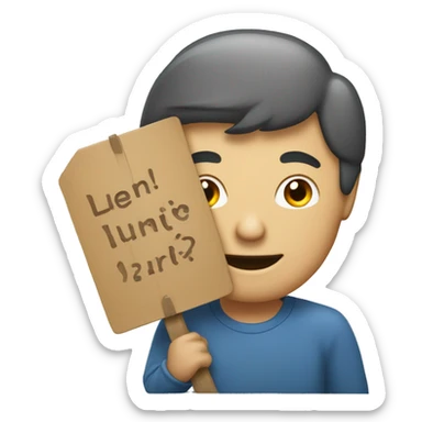 Un homme qui crie et qui porte une pancarte avec marqué NON sticker