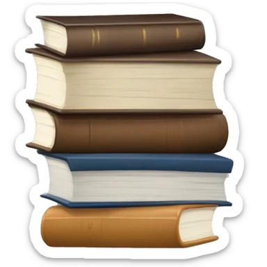 neutral stack of books sticker