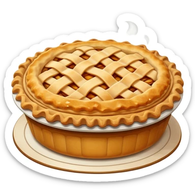 apple pie with steam sticker