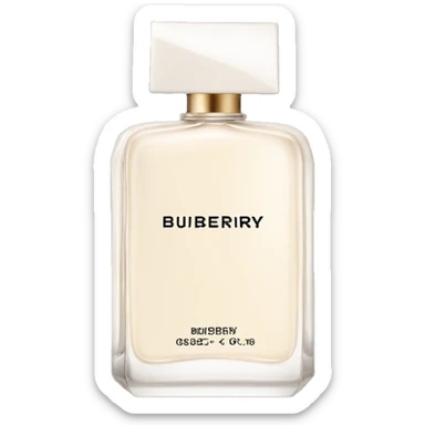 Burberry her perfume rectangle white bottle sticker