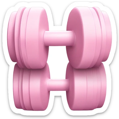 A Soft Light Pink dumbell  sticker