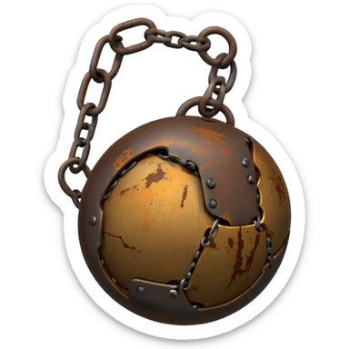 ball and chain sticker