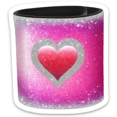 Pink ombre blood pressure cuff with glitter  sticker