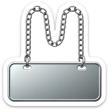 Army name tags on metal chain  sticker