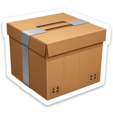 one cardboard box sticker