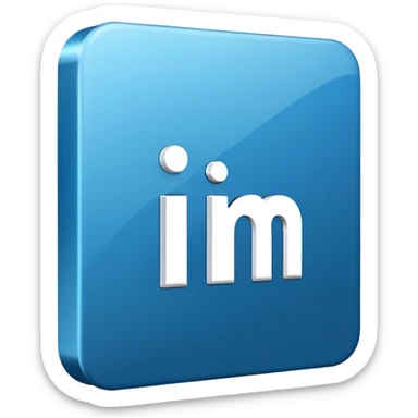 3d linkedin logo (the real Linkedin logo must be used) sticker