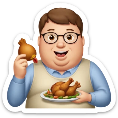 can you do  Peter Griffin stand and eat chicken thighs sticker