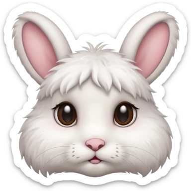 Emotional bunny sticker