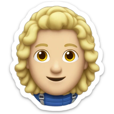 A male Skydiver with blonde hair sticker