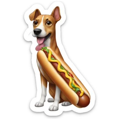 Dog hot dog sticker