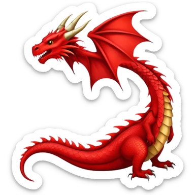 red dragon tail  in game of thrones style sticker