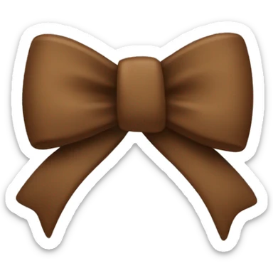 Brown bow without a face sticker