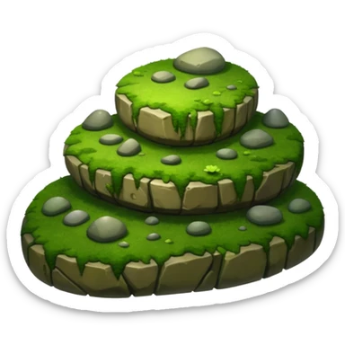 A patch of bright moss covering smooth forest stones.









































 sticker