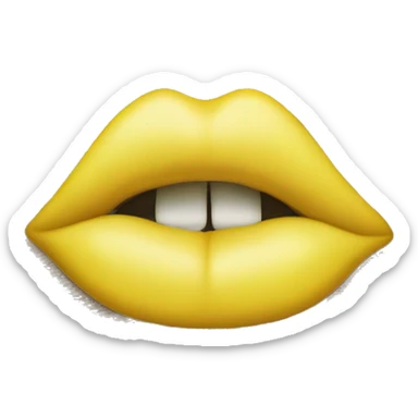 yellow plumbed lips sticker