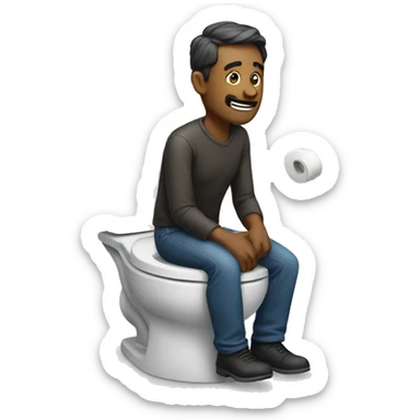 Toilet man sticker
