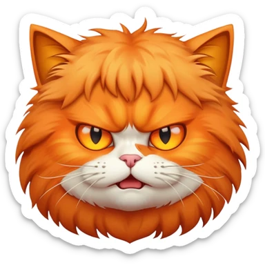 Gato enfadado sticker