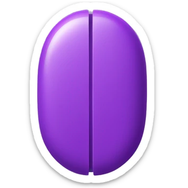 purple pill with middle line rotated sticker