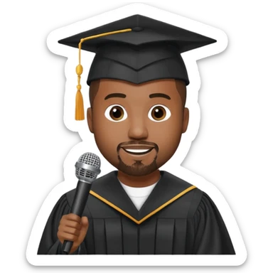 make a emoji of kanye west singing graduation album sticker